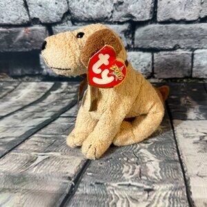 Vintage Ty Beanie Babies 2000 "Rufus" the Dog 7" Plush Toy - Super Soft